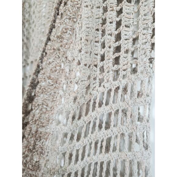 Rosie Neira Calado Hand Knit Crochet Festival Open Knit Cardigan, Size Medium - Picture 6 of 11